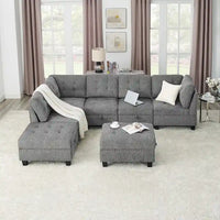 Canapé sectionnel modulable à combinaison DIY, gris