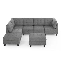 Canapé sectionnel modulable à combinaison DIY, gris