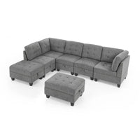 Canapé sectionnel modulable à combinaison DIY, gris
