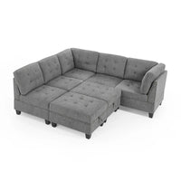 Canapé sectionnel modulable à combinaison DIY, gris