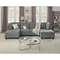 Canapé sectionnel modulable à combinaison DIY, gris