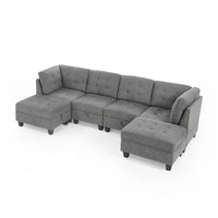 Canapé sectionnel modulable à combinaison DIY, gris