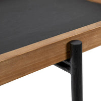 Table d'appoint Kate and Laurel Macabe en bois et fer - 19,75x13,5x23,25