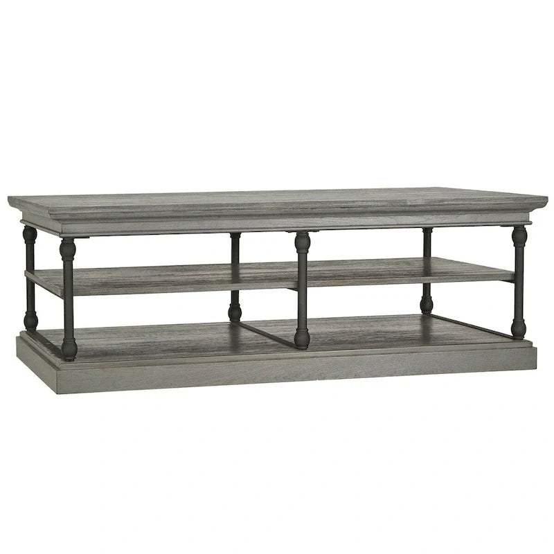 Table basse Barnstone Cornice Rectangle avec étagère de rangement par iNSPIRE Q Artisan