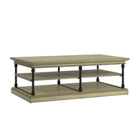 Table basse Barnstone Cornice Rectangle avec étagère de rangement par iNSPIRE Q Artisan