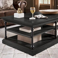 Table basse Barnstone Cornice Rectangle avec étagère de rangement par iNSPIRE Q Artisan