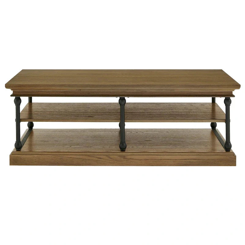 Table basse Barnstone Cornice Rectangle avec étagère de rangement par iNSPIRE Q Artisan