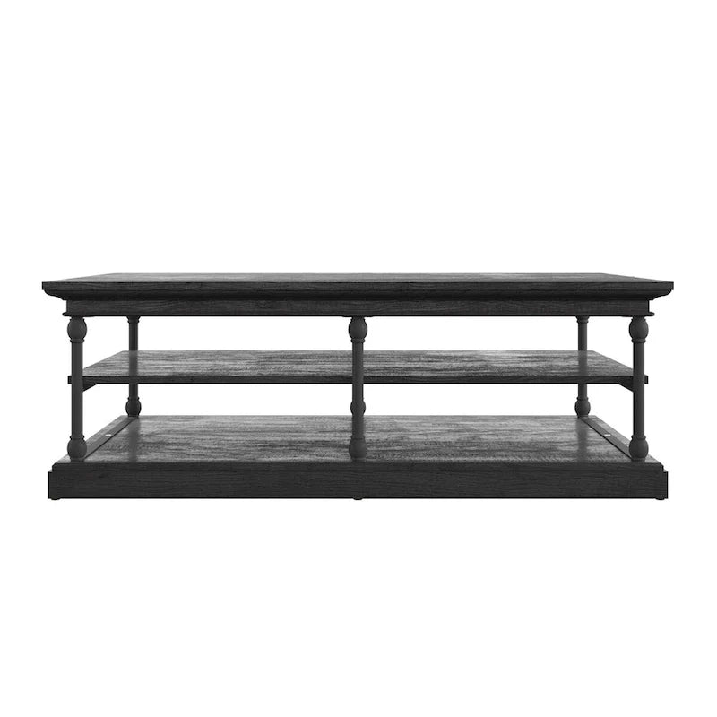 Table basse Barnstone Cornice Rectangle avec étagère de rangement par iNSPIRE Q Artisan