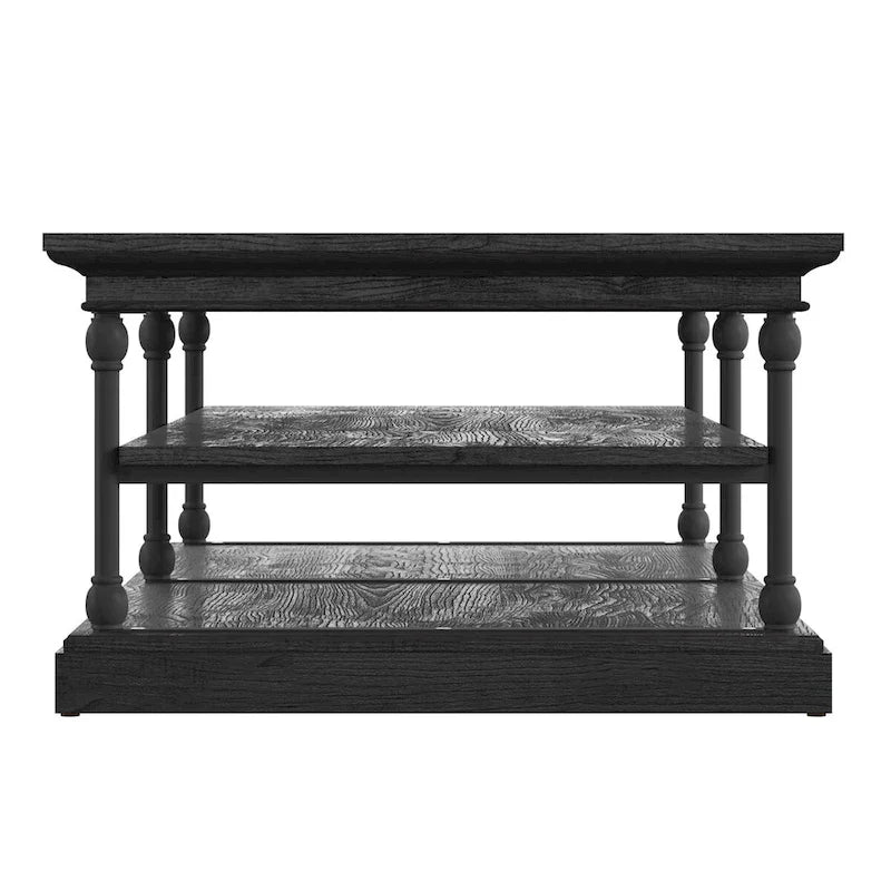 Table basse Barnstone Cornice Rectangle avec étagère de rangement par iNSPIRE Q Artisan