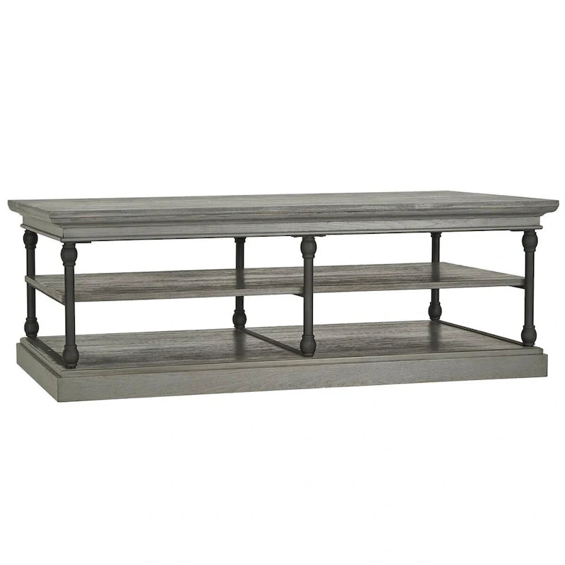 Table basse Barnstone Cornice Rectangle avec étagère de rangement par iNSPIRE Q Artisan