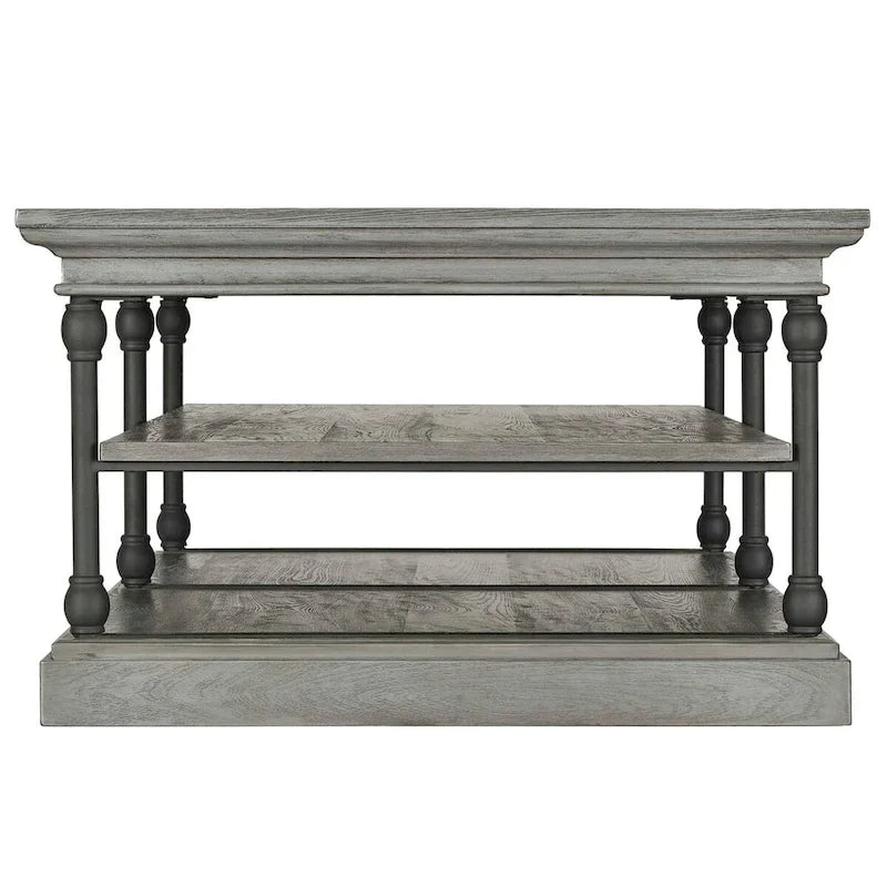 Table basse Barnstone Cornice Rectangle avec étagère de rangement par iNSPIRE Q Artisan