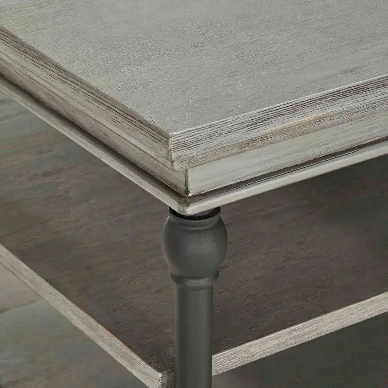 Table basse Barnstone Cornice Rectangle avec étagère de rangement par iNSPIRE Q Artisan