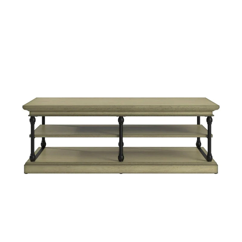 Table basse Barnstone Cornice Rectangle avec étagère de rangement par iNSPIRE Q Artisan