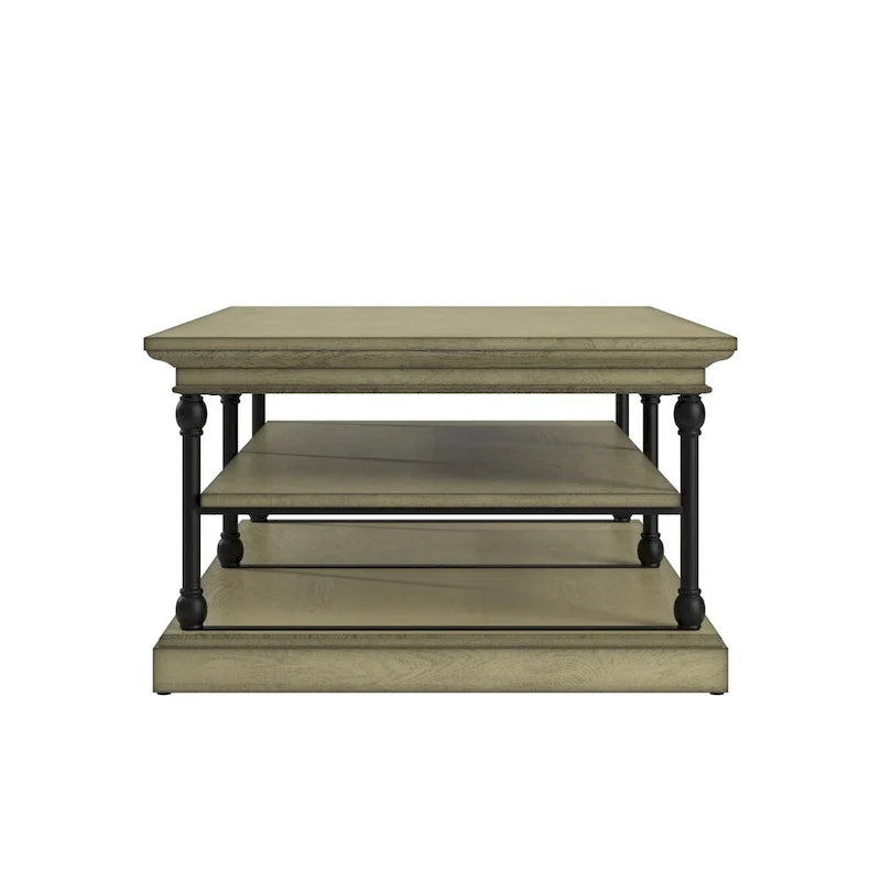 Table basse Barnstone Cornice Rectangle avec étagère de rangement par iNSPIRE Q Artisan