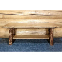 Table basse Montana Woodworks Glacier Country Collection avec étagère, finition teintée et laquée