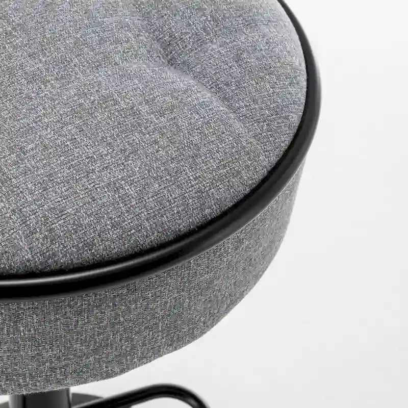 Lot de 2 tabourets de bar ronds de rangement, tabouret de bar réglable en hauteur en similicuir, tabouret pivotant à 360°, chaise de bar sans accoudoirs