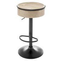 Lot de 2 tabourets de bar ronds de rangement, tabouret de bar réglable en hauteur en similicuir, tabouret pivotant à 360°, chaise de bar sans accoudoirs