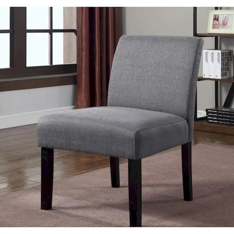 Fauteuil d'appoint US Pride Furniture en tissu moucheté avec pieds en bois massif (Lot de 2)