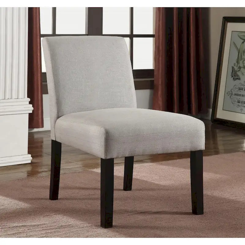 Fauteuil d'appoint US Pride Furniture en tissu moucheté avec pieds en bois massif (Lot de 2)