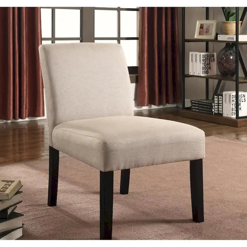 Fauteuil d'appoint US Pride Furniture en tissu moucheté avec pieds en bois massif (Lot de 2)