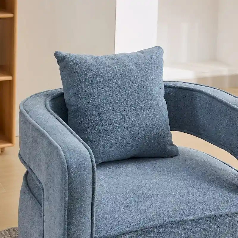 Fauteuil d'appoint pivotant à dossier ouvert 29,1 pouces de large avec base vieillie