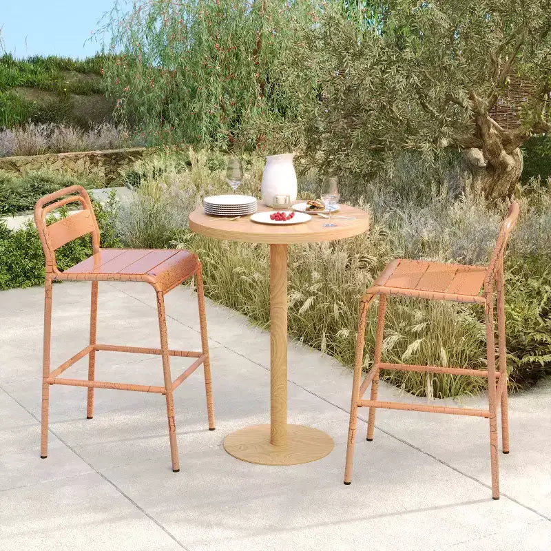 Tabourets de Bar d'Extérieur Modernes en Fer Christopher Knight Home Nathan (Lot de 2)