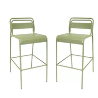 Christopher Knight Home Nathan Modern Outdoor Iron Bar Stools (Set of 2)