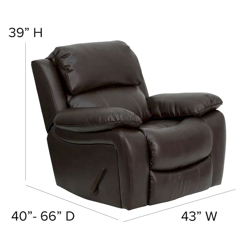 Fauteuil Inclinable à Bascule en LeatherSoft