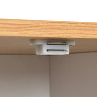 Îlot de cuisine pliable Moasis avec armoire de rangement pour poubelle et prise de courant