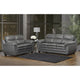 Ensemble Canapé/Causeuse Marcus en Cuir Pleine Fleur Gris - 38 x 86 x 36 pouces