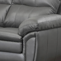 Ensemble Canapé/Causeuse Marcus en Cuir Pleine Fleur Gris - 38 x 86 x 36 pouces