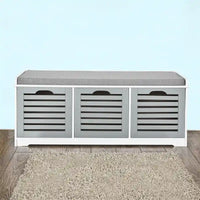 Banc de rangement avec 3 tiroirs - 35 P x 105 L x 43 H cm