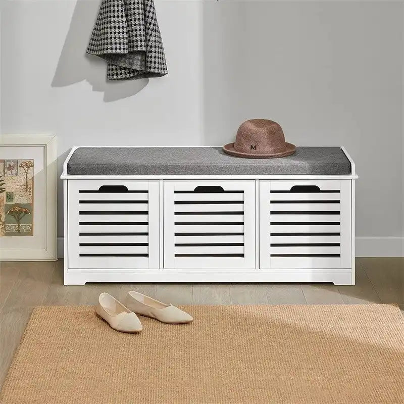 Banc de rangement avec 3 tiroirs - 13.78D x 41.34W x 16.93H