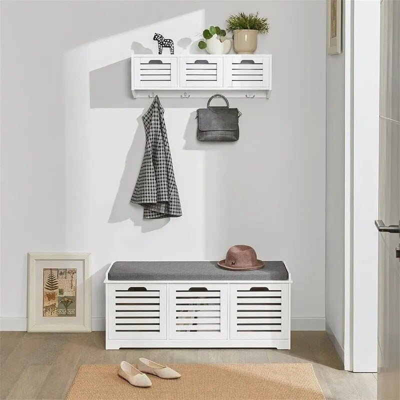 Banc de rangement avec 3 tiroirs - 13.78D x 41.34W x 16.93H