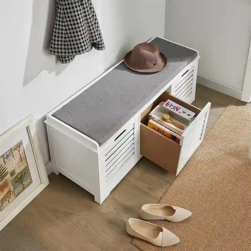 Banc de rangement avec 3 tiroirs - 13.78D x 41.34W x 16.93H