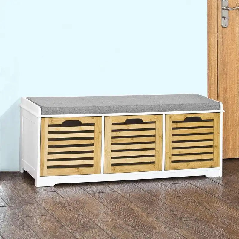 Banc de rangement avec 3 tiroirs - 13.78D x 41.34W x 16.93H