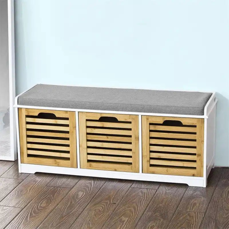 Banc de rangement avec 3 tiroirs - 13.78D x 41.34W x 16.93H