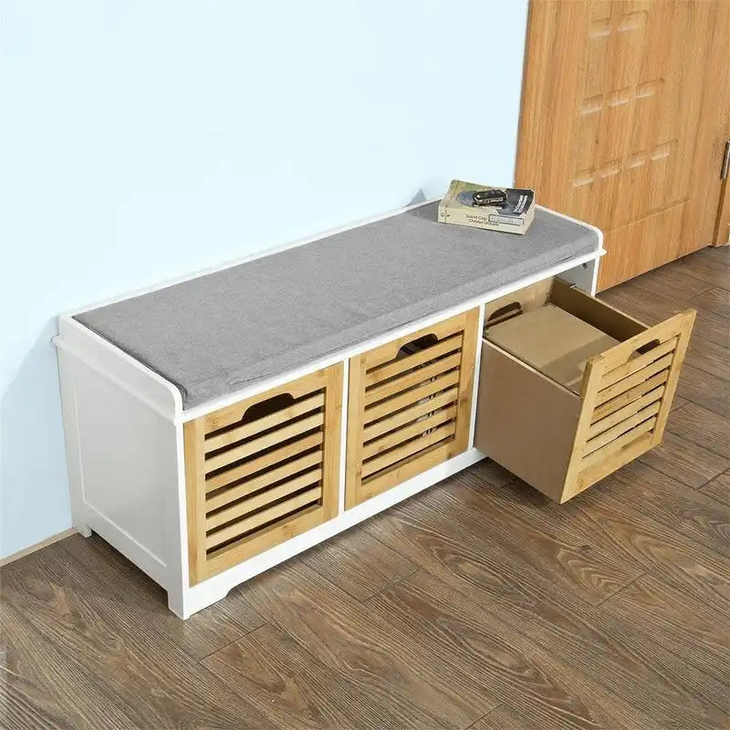 Banc de rangement avec 3 tiroirs - 13.78D x 41.34W x 16.93H