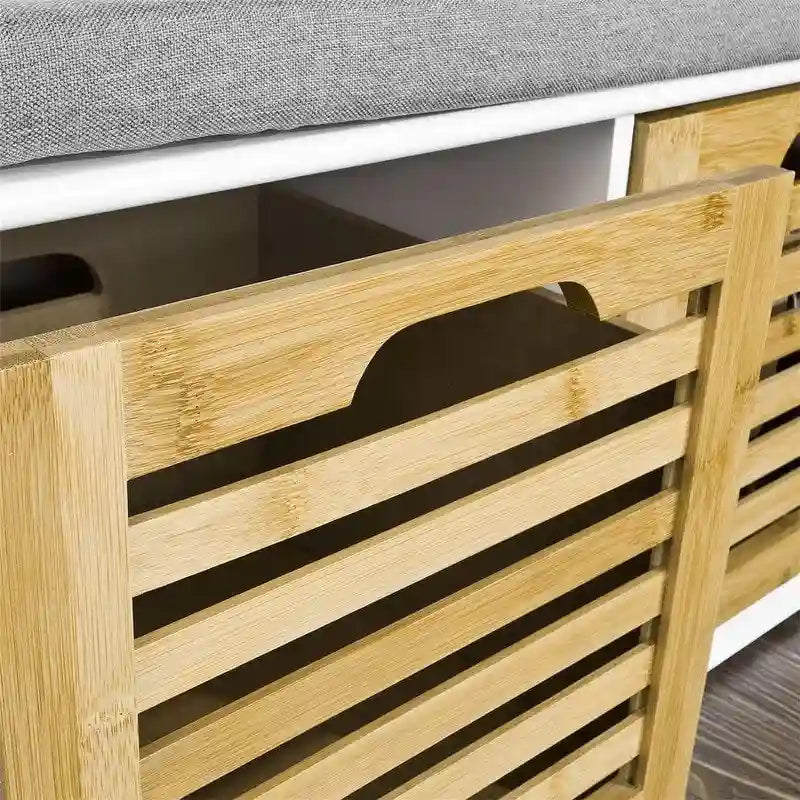 Banc de rangement avec 3 tiroirs - 13.78D x 41.34W x 16.93H