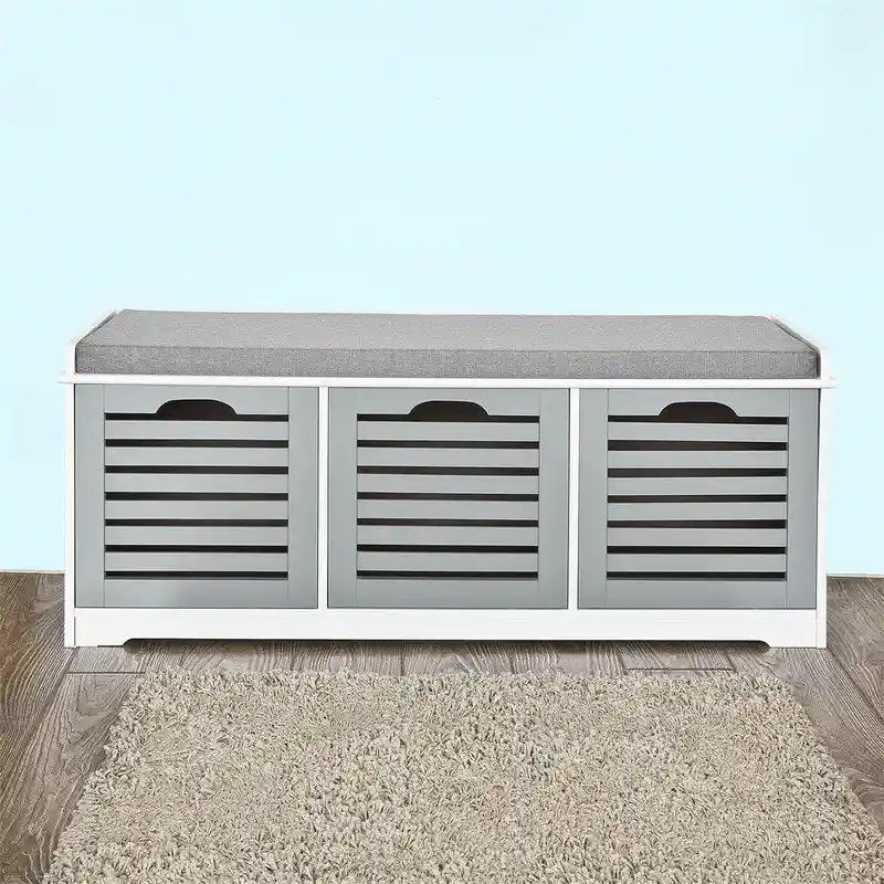 Banc de rangement avec 3 tiroirs - 13.78D x 41.34W x 16.93H
