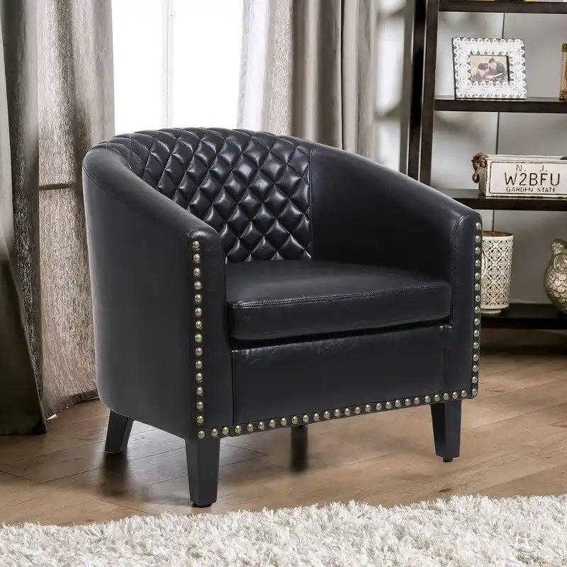 COOLMORE Fauteuil d'appoint en forme de tonneau pour salon