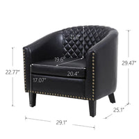 COOLMORE Fauteuil d'appoint en forme de tonneau pour salon
