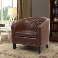 COOLMORE Fauteuil d'appoint en forme de tonneau pour salon