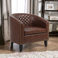 COOLMORE Fauteuil d'appoint en forme de tonneau pour salon