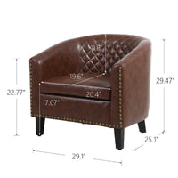 COOLMORE Fauteuil d'appoint en forme de tonneau pour salon