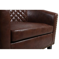 COOLMORE Fauteuil d'appoint en forme de tonneau pour salon