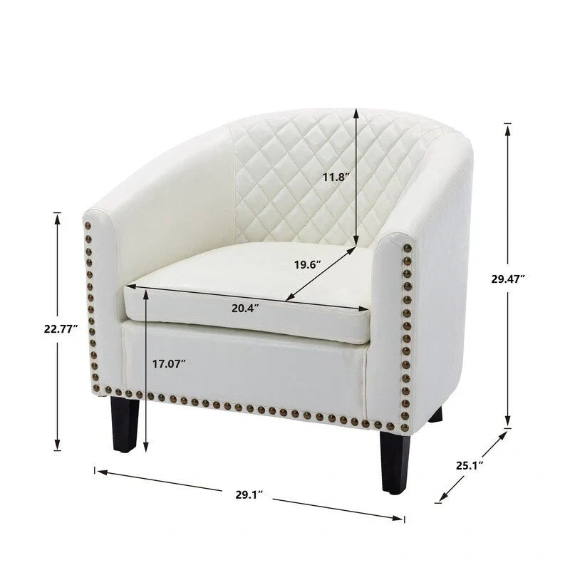 COOLMORE Fauteuil d'appoint en forme de tonneau pour salon