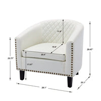 COOLMORE Fauteuil d'appoint en forme de tonneau pour salon