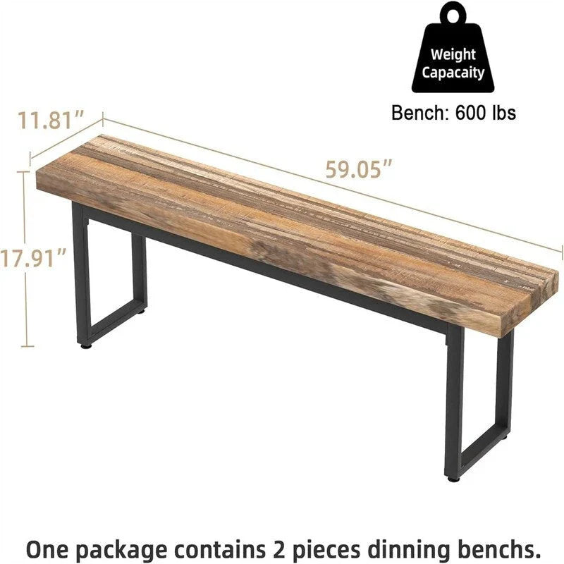 Bancs de table de cuisine farmhouse d'intérieur
