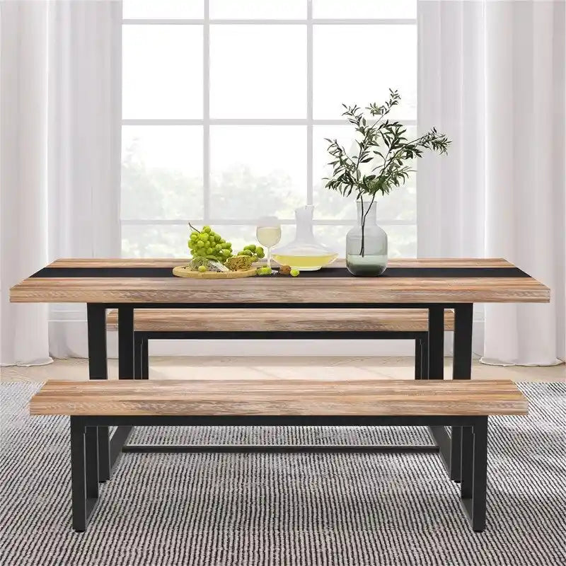 Bancs de table de cuisine farmhouse d'intérieur